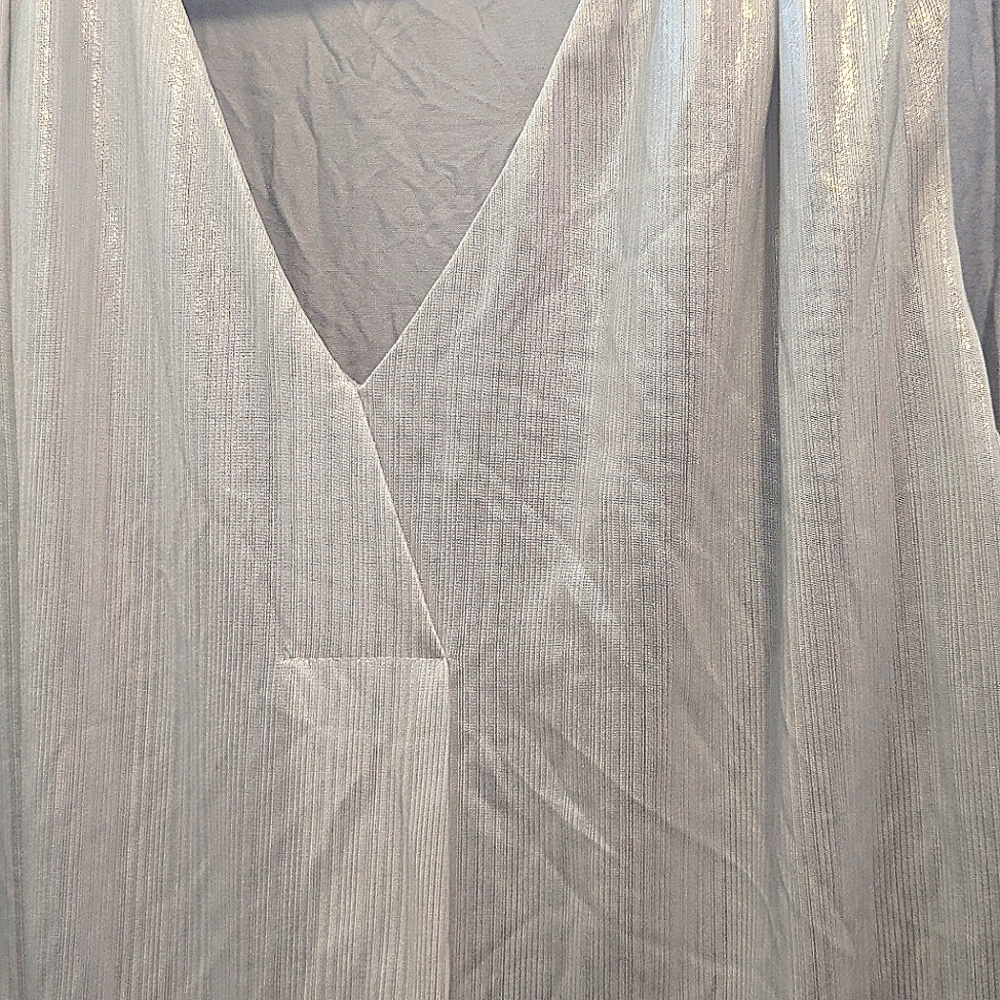 Sleeveless silver top
